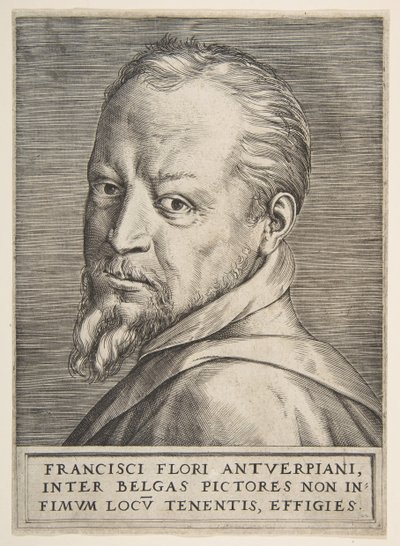 Retrato de Frans Floris, 1531-76. de Giulio Bonasone