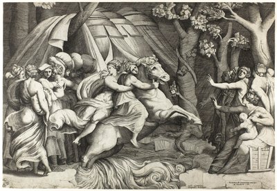 Cloelia cruzando o Tibre de Giulio Bonasone