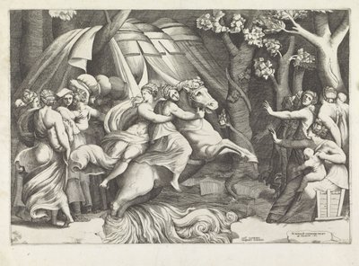 Cloelia atravessa o Tibre de Giulio Bonasone