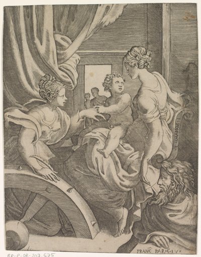 Casamento Místico de Santa Catarina de Giulio Bonasone
