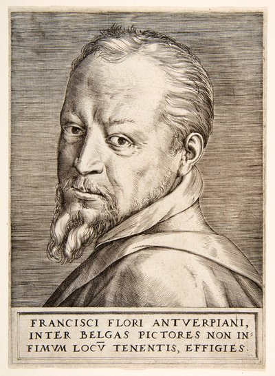 Retrato de Frans Floris, século XVI. de Giulio Bonasone
