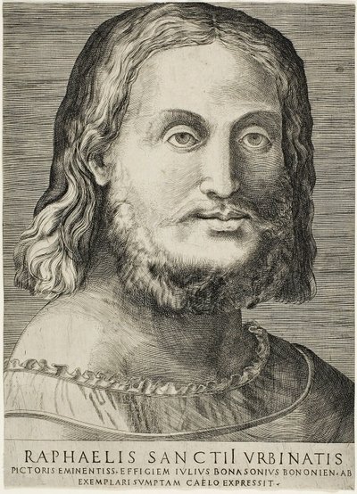 retrato de Rafael de Giulio Bonasone