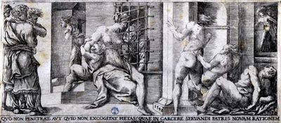 Caridade Romana (gravura) de Giulio Bonasone