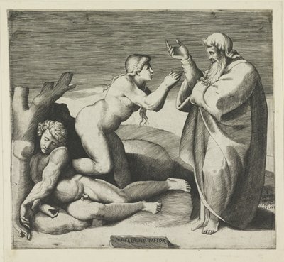 Criação de Eva de Giulio Bonasone