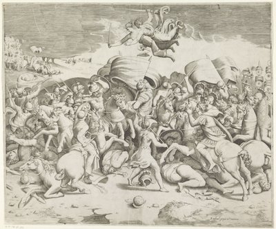 Batalha da Ponte Milviana de Giulio Bonasone