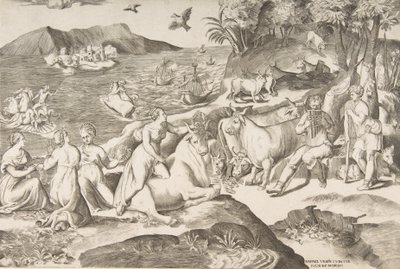 O Rapto de Europa, 1546. de Giulio Bonasone