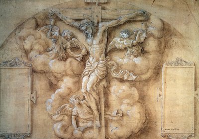 A Crucificação, 1547. de Giulio Campi