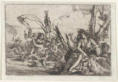 Água
Naiad com jarro de água e tritões
Os quatro elementos (título da série) de Giulio Carpioni (I)