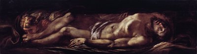 Deposição de Cristo (O Cristo Morto) Pintura de Giulio Cesare Procaccini (1574-1625) Genes, Musei di Strada Nuova (ex Palazzo Rosso) Itália de Giulio Cesare Procaccini
