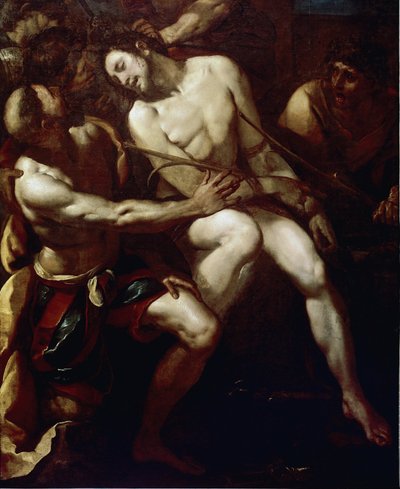 A Coroação com Espinhos. Detalhe. (óleo sobre tela. de Giulio Cesare Procaccini