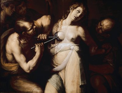 O Martírio de Santa Agatha da Sicília. (óleo sobre tela de Giulio Cesare Procaccini