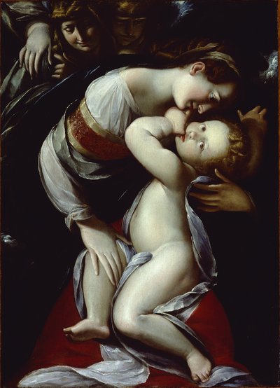 Virgem e Criança com Anjos, c.1610 de Giulio Cesare Procaccini