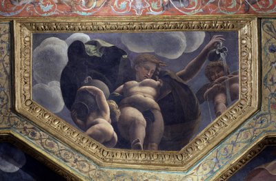 Uma ninfa. Fresco de Giulio Pippi de