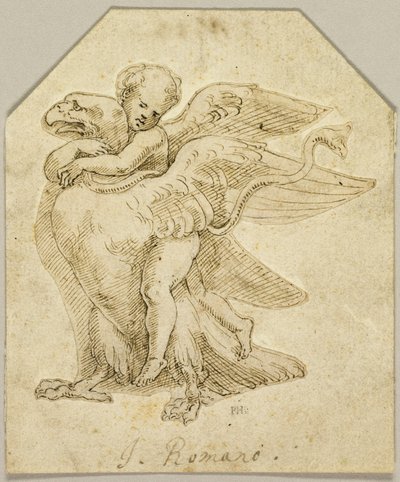 Cupido montado numa águia de Giulio Romano