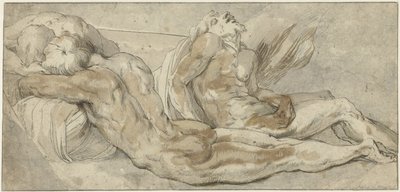 Três homens reclinados de Giulio Romano