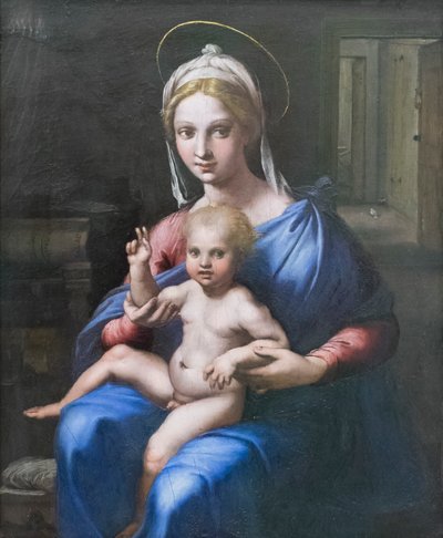 A Virgem e a criança de Giulio Romano