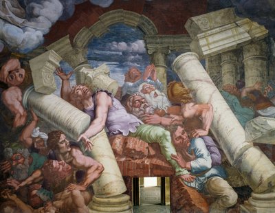 Gigantes rebeldes derrubados por colapso de edifício de Giulio Romano