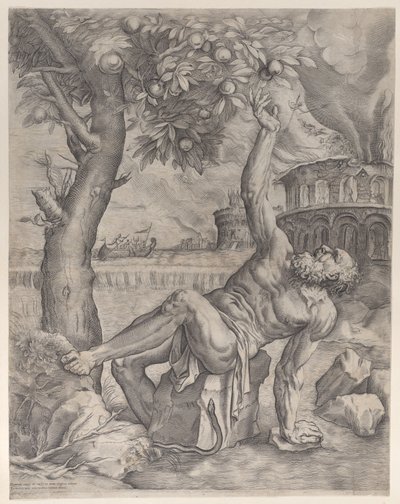Tântalo, c. 1557-70. de Giulio Sanuto
