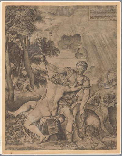 Vênus em Adônis de Giulio Sanuto