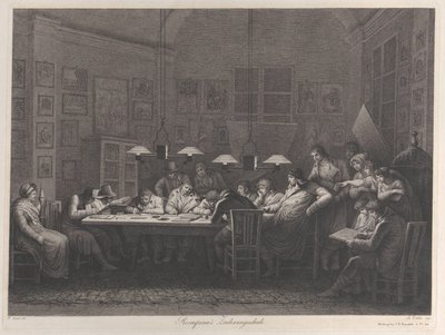 Academia de desenho de Rosaspina, 1811. de Giulio Tomba