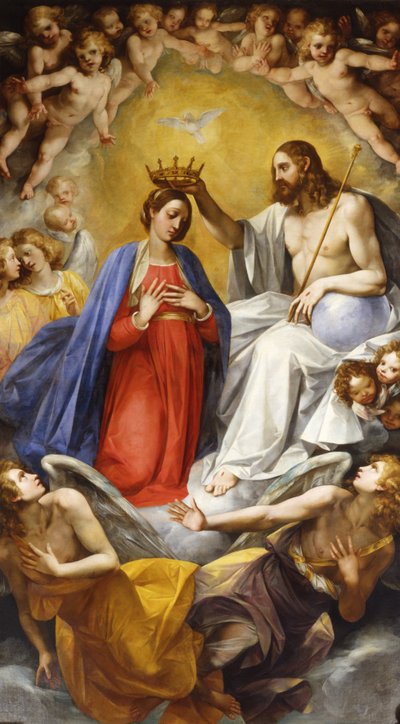 Coroação da Virgem (óleo sobre tela) de Giuseppe Cesari