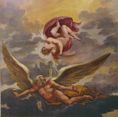 Daedalus e Icarus (pintura de tecto) de Giuseppe Cesari
