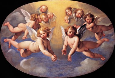 Glória dos anjos por Giuseppe Cesari (1568-1640) de Giuseppe Cesari