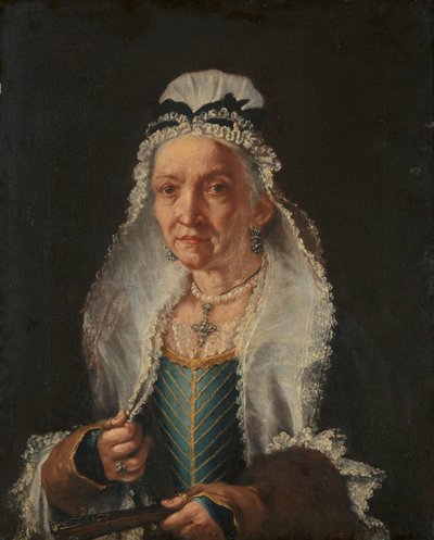 Retrato de uma senhora idosa de Giuseppe (1655-1743) Ghislandi