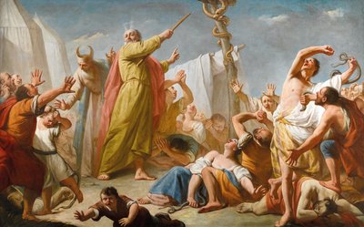 Moses and the Brazen Serpent, ca 1770. de Giuseppe Angeli