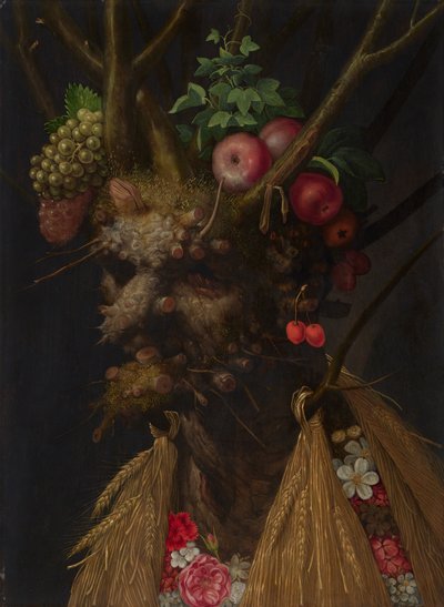 Quatro estações numa cabeça de Giuseppe Arcimboldo