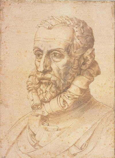 Auto-retrato Luomo di Lettere, 1587. de Giuseppe Arcimboldo