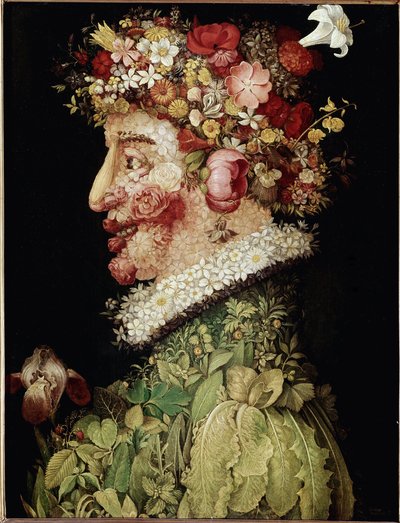 Pintura de Primavera de Giuseppe Arcimboldo (1527-1593). 1589. Madrid. Real Academia de Bellas Artes de San Fernando, Madrid. de Giuseppe Arcimboldo