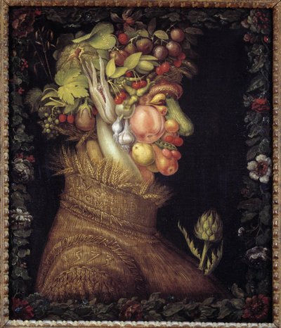 O Verão. Alegoria sobre as Estações. Pintura de Giuseppe Arcimboldo (1527-1593). Musee du Louvre de Giuseppe Arcimboldo
