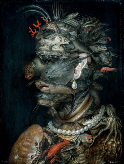 Pintura de Água por Giuseppe Arcimboldi (Arcimboldo) (1527-1593) 1566 Dim. 66,5x51 cm Viena, Museu Kunsthistorisches de Giuseppe Arcimboldo