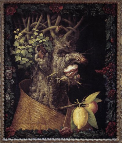 O Inverno. Alegoria sobre as estações do ano. Pintura de Giuseppe Arcimboldo (1527-1593). Musee du Louvre de Giuseppe Arcimboldo