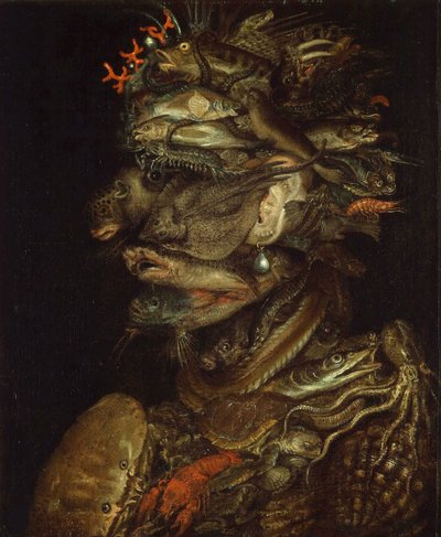 Alegoria da água, ca 1566. de Giuseppe Arcimboldo Circle of .