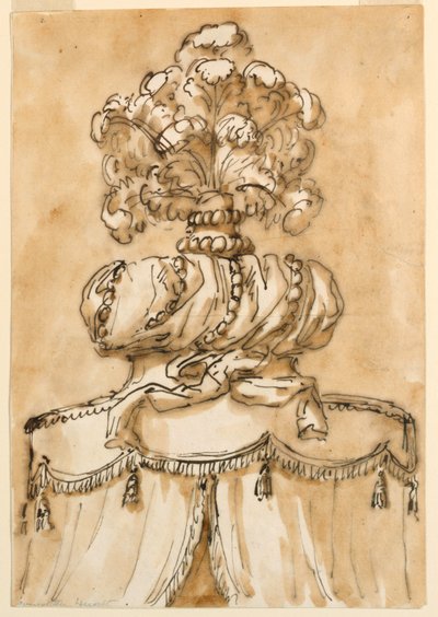 Detalhe de um remate de dossel emplumado de Giuseppe Barberi