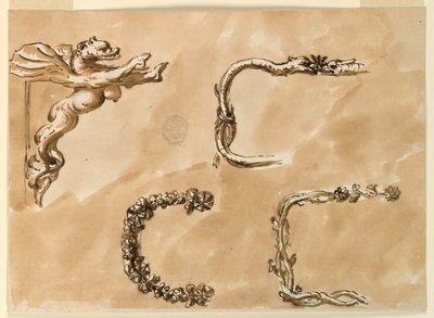 Aldrava de porta e molduras de bolsa de metal de Giuseppe Barberi