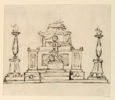 Elevação de um monumento sepulcral de Giuseppe Barberi