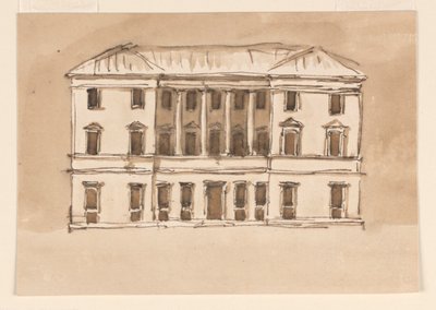 Elevação de uma mansão da cidade de Giuseppe Barberi