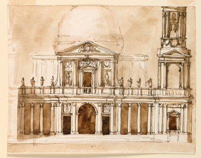 Elevação de uma igreja de Giuseppe Barberi