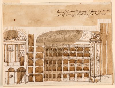Seção de um Teatro em Perugia de Giuseppe Barberi