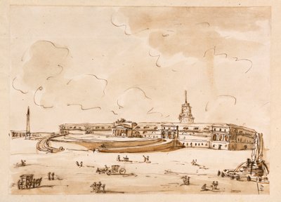 Praça com Palácio de Giuseppe Barberi
