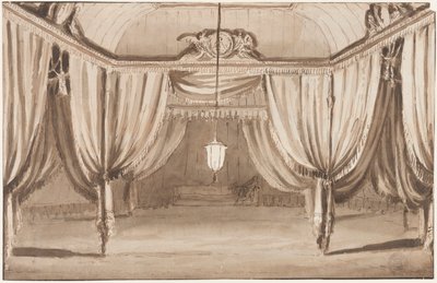 Cenário: o interior de uma tenda de Giuseppe Barberi