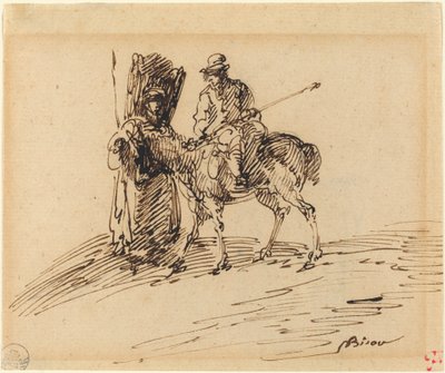 Cavaleiro com Camponês de Giuseppe Bernardino Bison