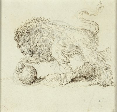 Leão com bola de Giuseppe Bernardino Bison