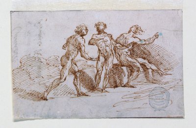Três homens nus de Giuseppe Bernardino Bison