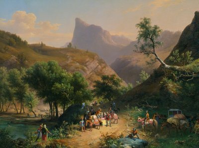 Rapto da filha do Duque de Genebra (?) por Tomás de Sabóia de Giuseppe Bisi