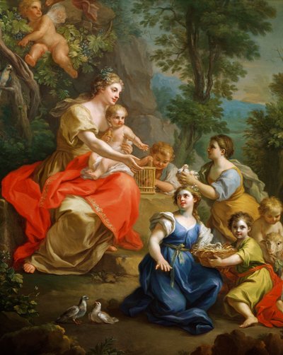 Alegoria da Inocência, de Giuseppe Bonito (1707-1789), Detalhe de Giuseppe Bonito