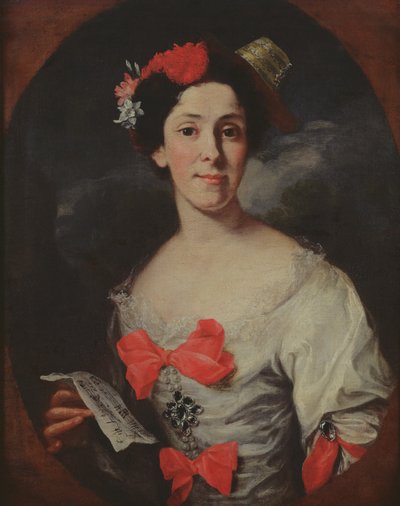 Retrato de uma mulher ou a música, c.1750-65 de Giuseppe Bonito